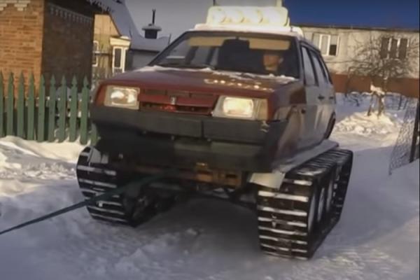 В Омске собрали «танк» на основе Lada Samara